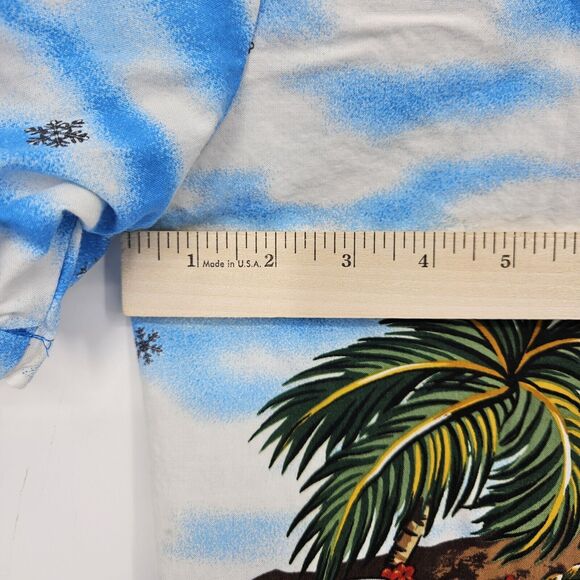 Vintage Kalaheo Shirt Mens Medium Hawaiian Button Up‎ Christmas Theme Beach M - Picture 8 of 11